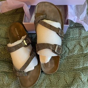 Madden girl sz 10 rhinestone Birkenstock. Worn 1 time